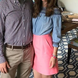 💕 J Crew pink skirt with pockets! 💕